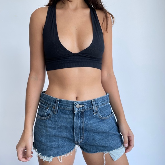 Vintage Levi's 527 medium rise denim cutoff shorts - Picture 2 of 12